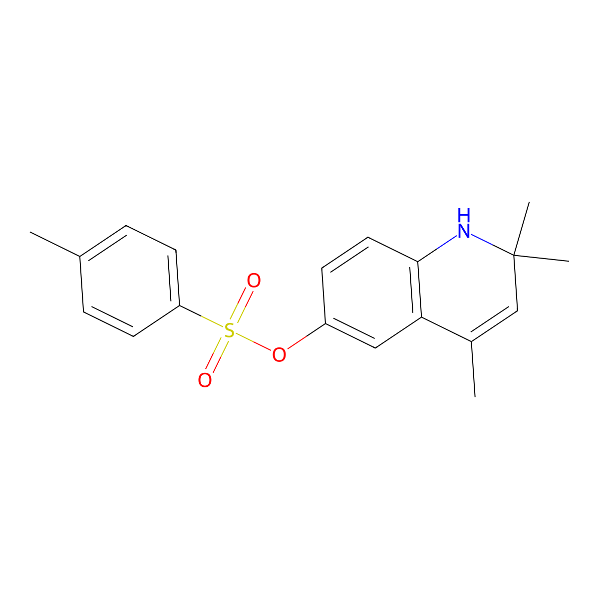 (2,2,4-trimethyl-1H-quinolin-6-yl) 4-methylbenzenesulfonate molecular structure, CAS 255375-70-3