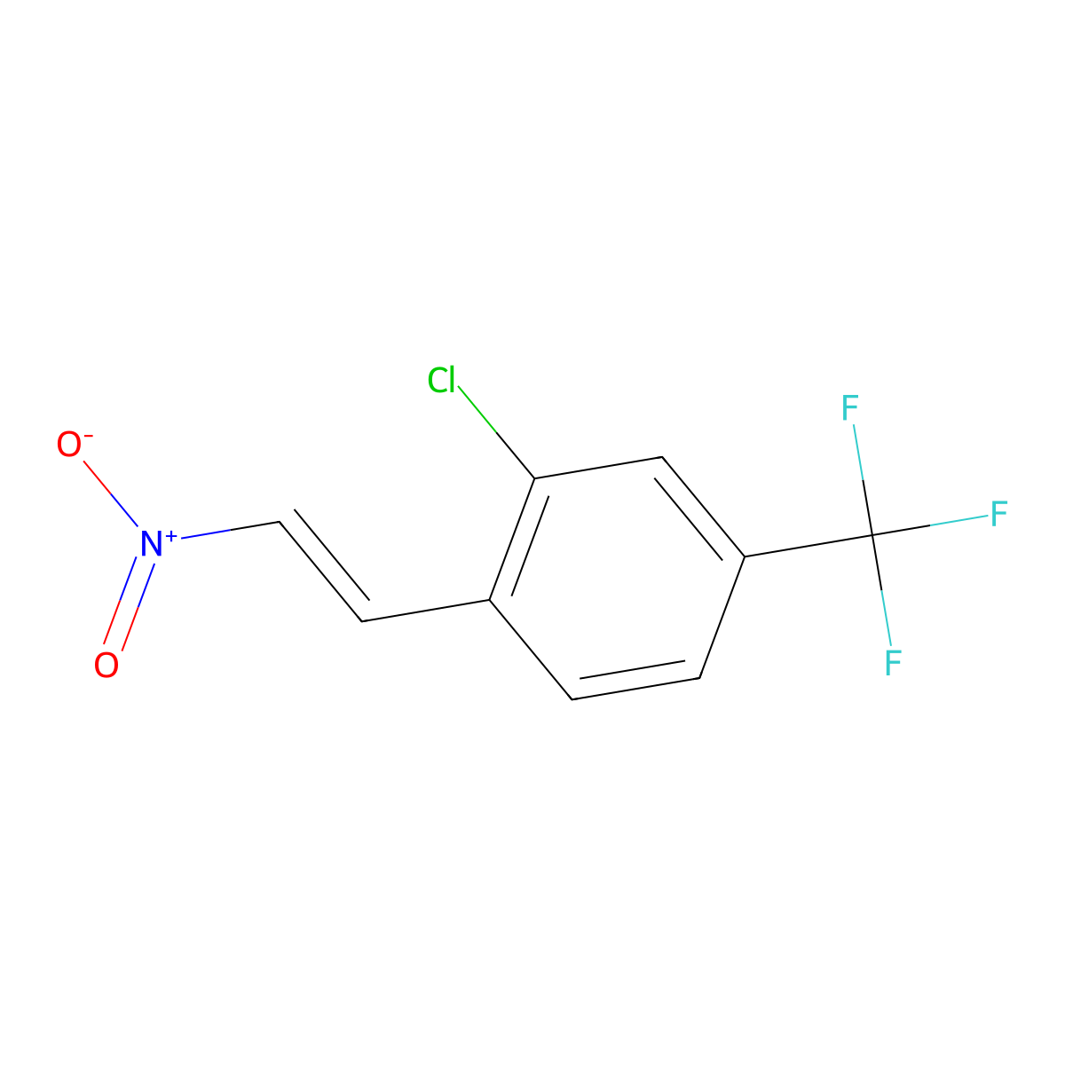 2-Chloro-1-(2-nitroethenyl)-4-(trifluoromethyl)benzene molecular structure, CAS 255377-80-1
