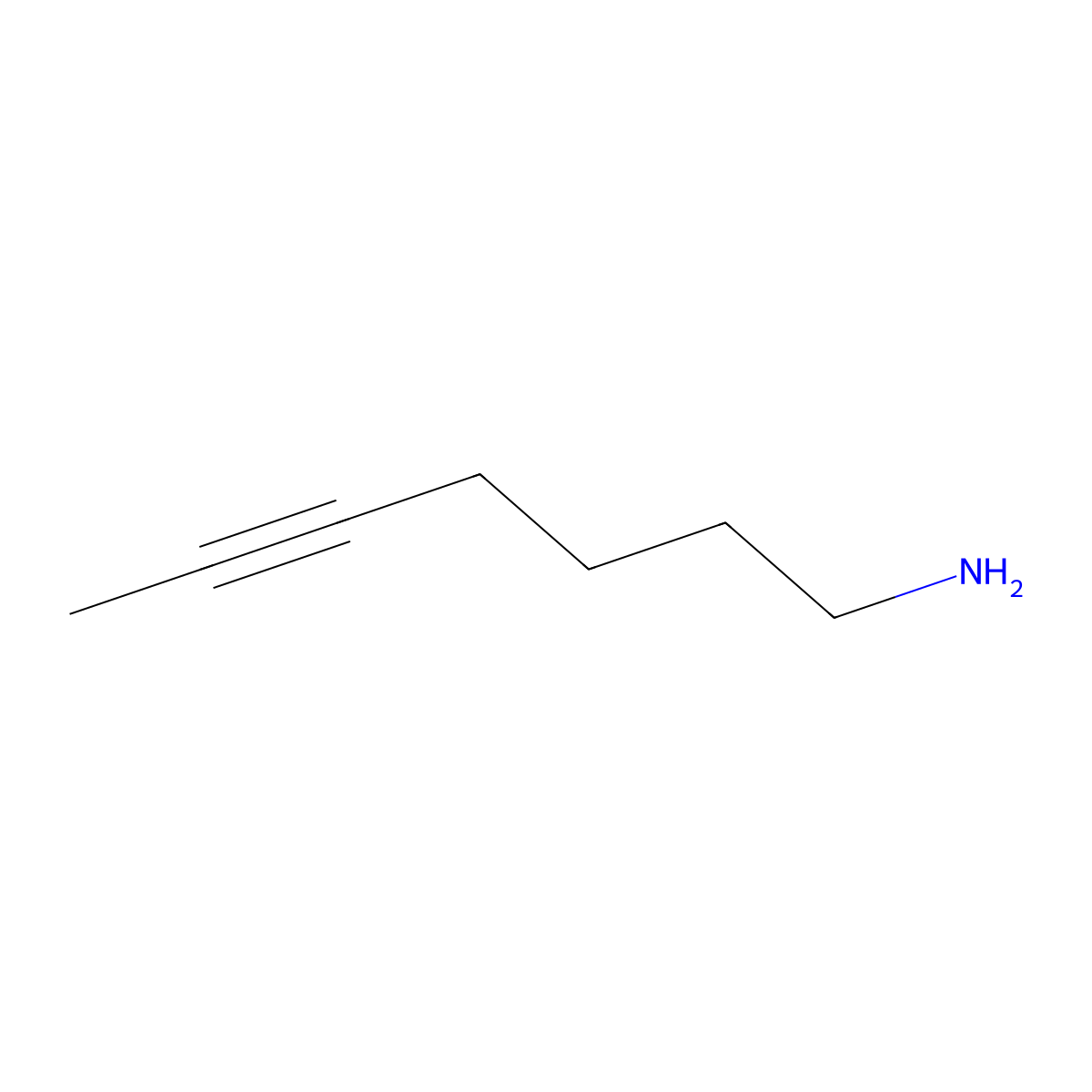 Hept-5-yn-1-amine molecular structure, CAS 255381-72-7