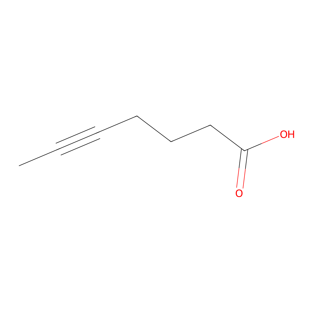 Hept-5-ynoic acid molecular structure, CAS 255381-83-0