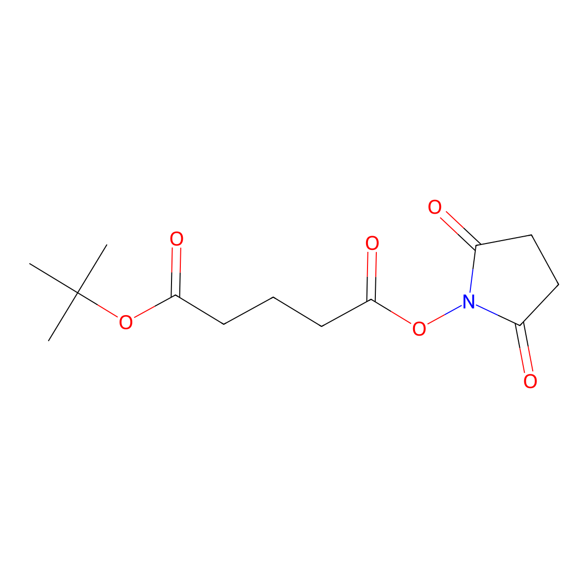 tert-Butyl (2,5-dioxopyrrolidin-1-yl) glutarate molecular structure, CAS 255382-26-4