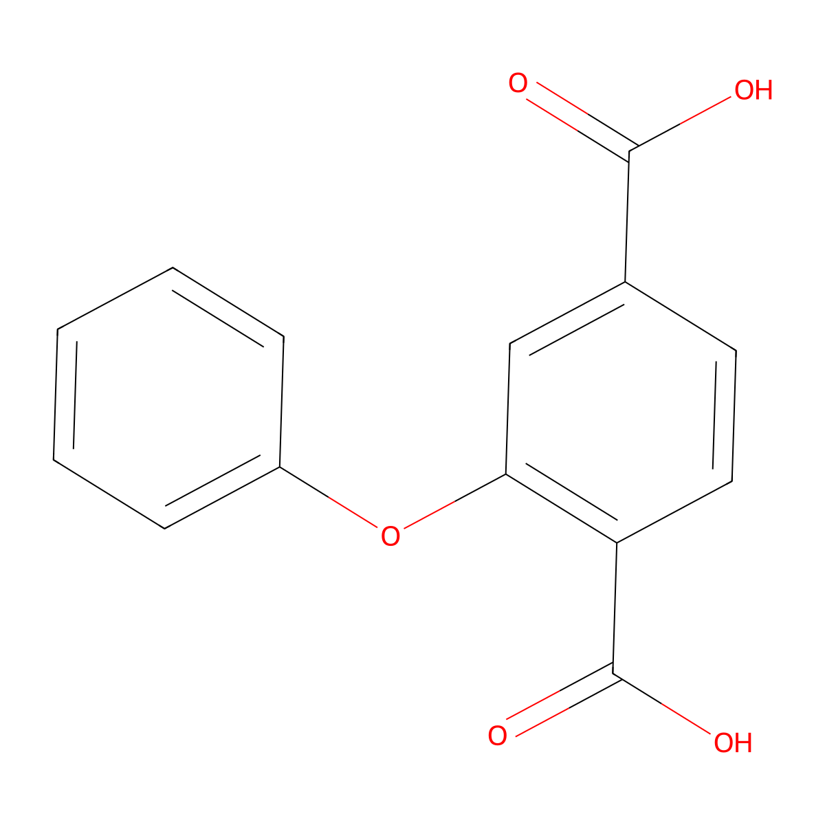 2-Phenoxyterephthalic acid molecular structure, CAS 25539-20-2