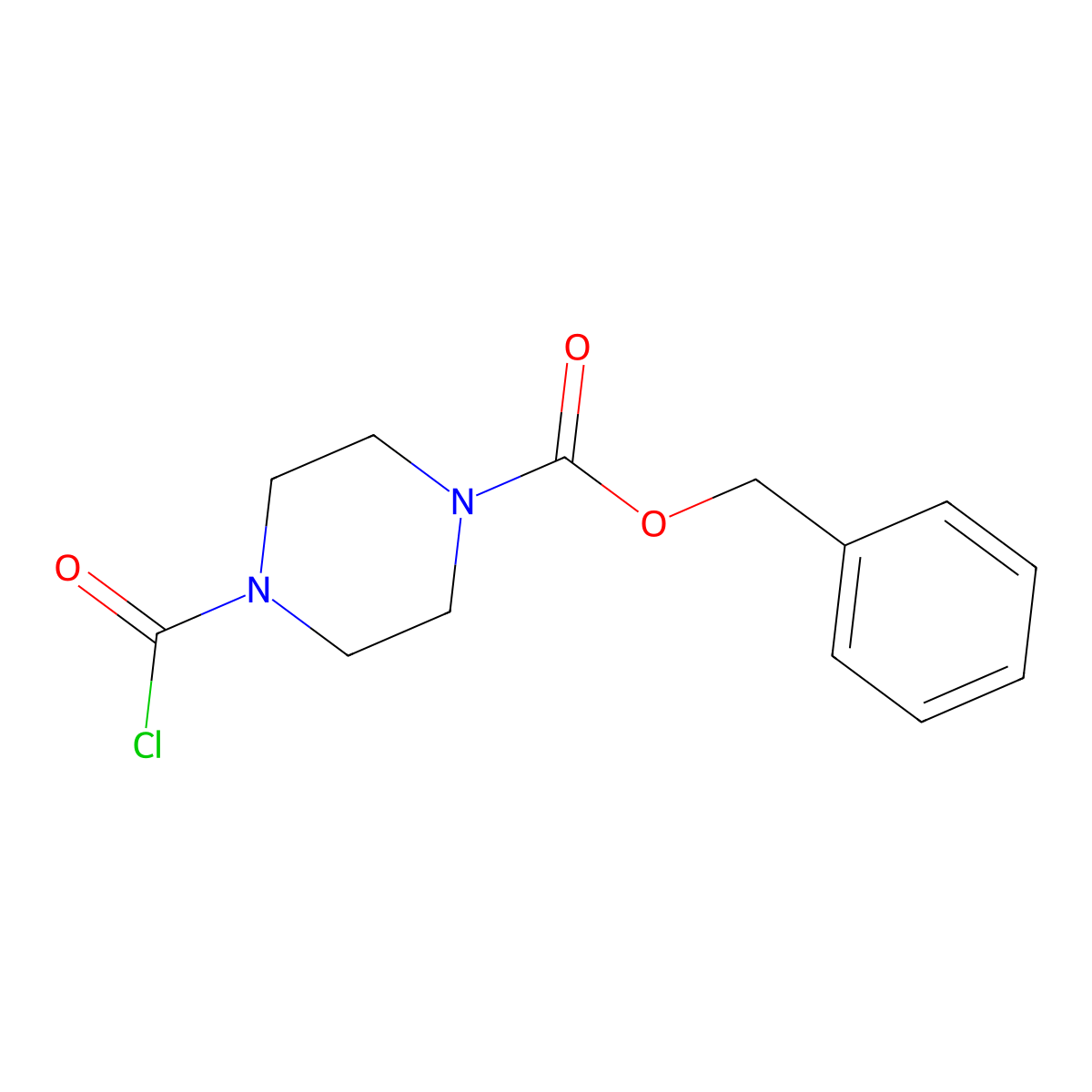 4-Cbz-piperazine-1-carbonyl Chloride molecular structure, CAS 25539-27-9