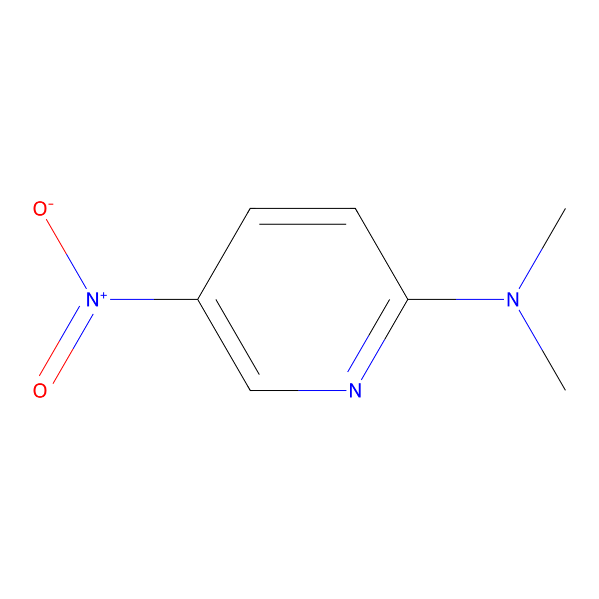 N,N-dimethyl-5-nitropyridin-2-amine molecular structure, CAS 2554-75-8