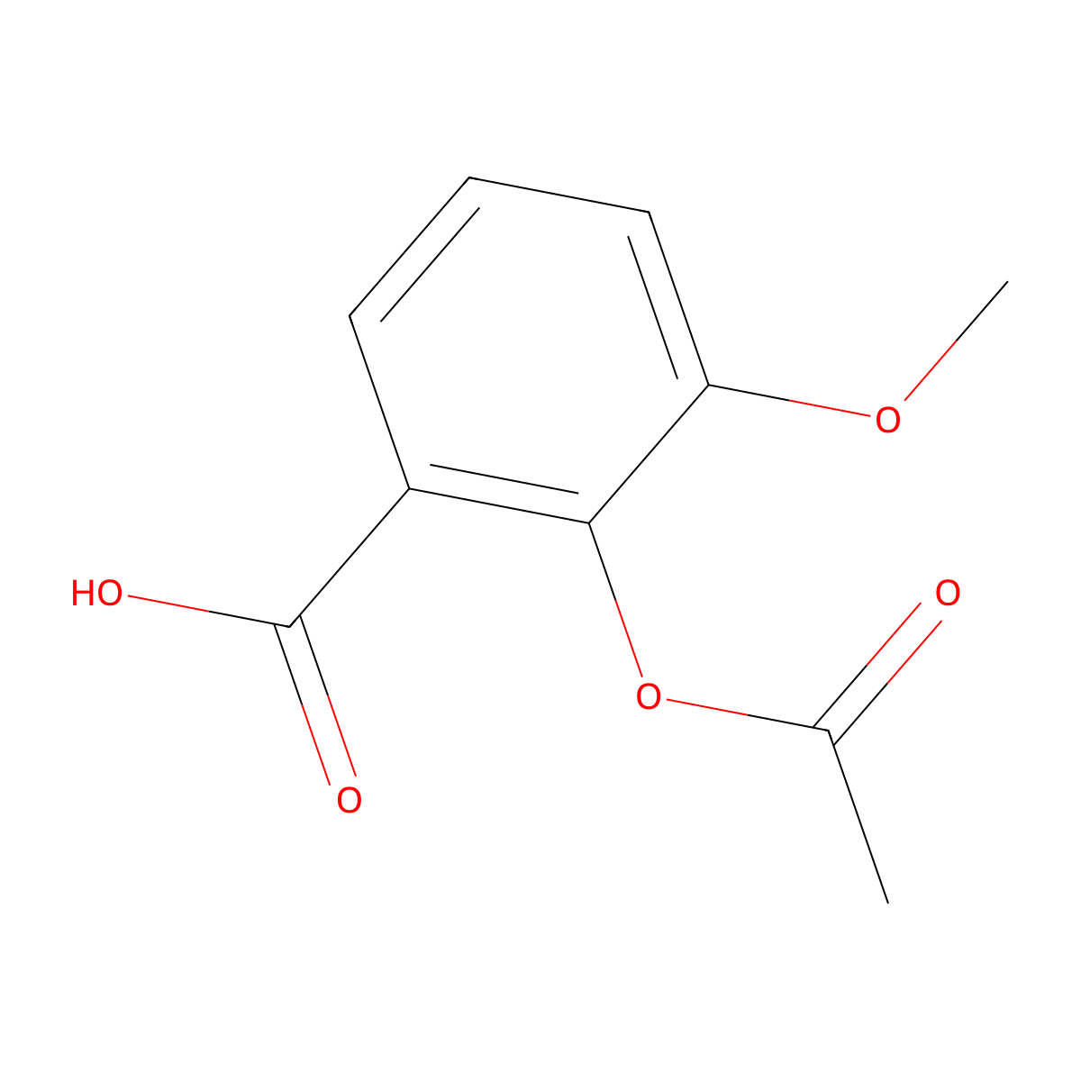 2-(Acetyloxy)-3-methoxybenzoic acid molecular structure, CAS 2554-82-7