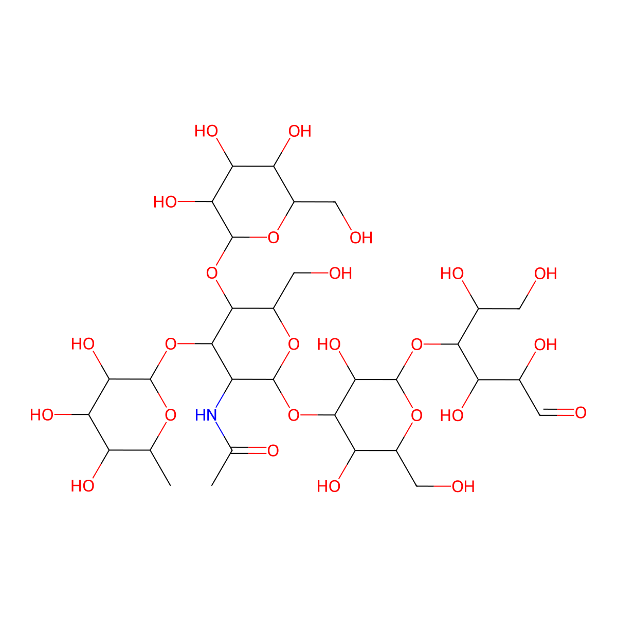 Lacto-N-fucopentaose III molecular structure, CAS 25541-09-7
