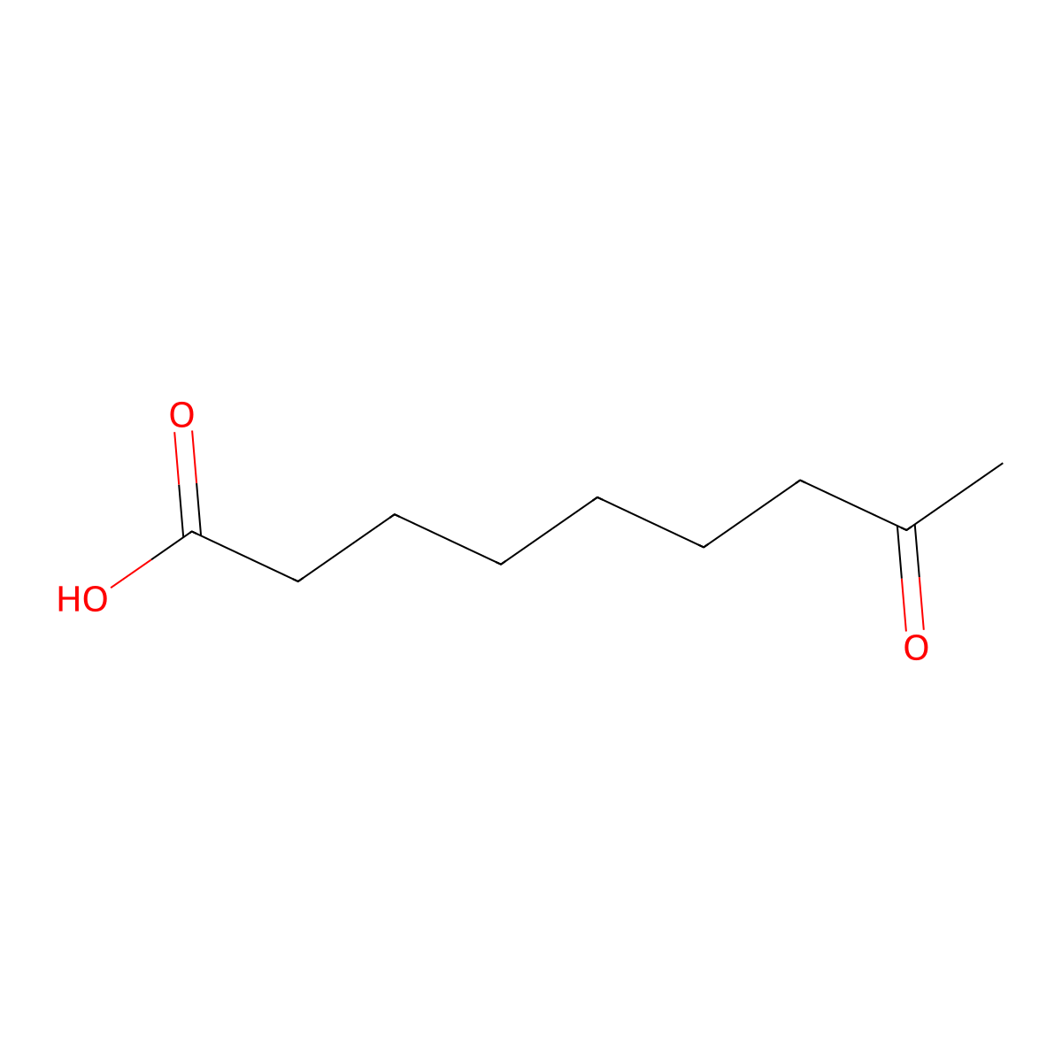 8-Oxo-nonanoic acid molecular structure, CAS 25542-64-7