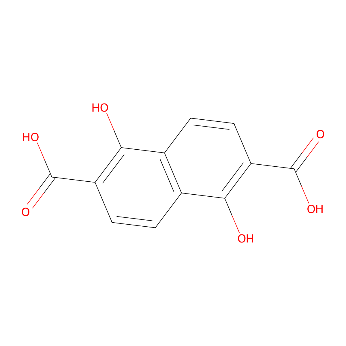 1,5-Dihydroxynaphthalene-2,6-dicarboxylic acid molecular structure, CAS 25543-68-4