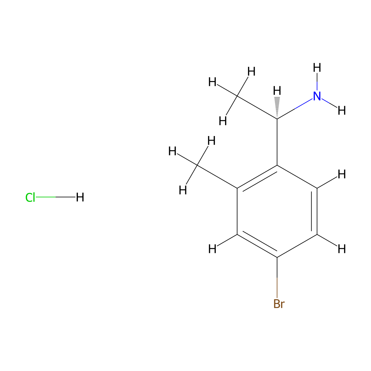 (R)-1-(4-Bromo-2-methylphenyl)ethanamine hydrochloride molecular structure, CAS 2554380-35-5