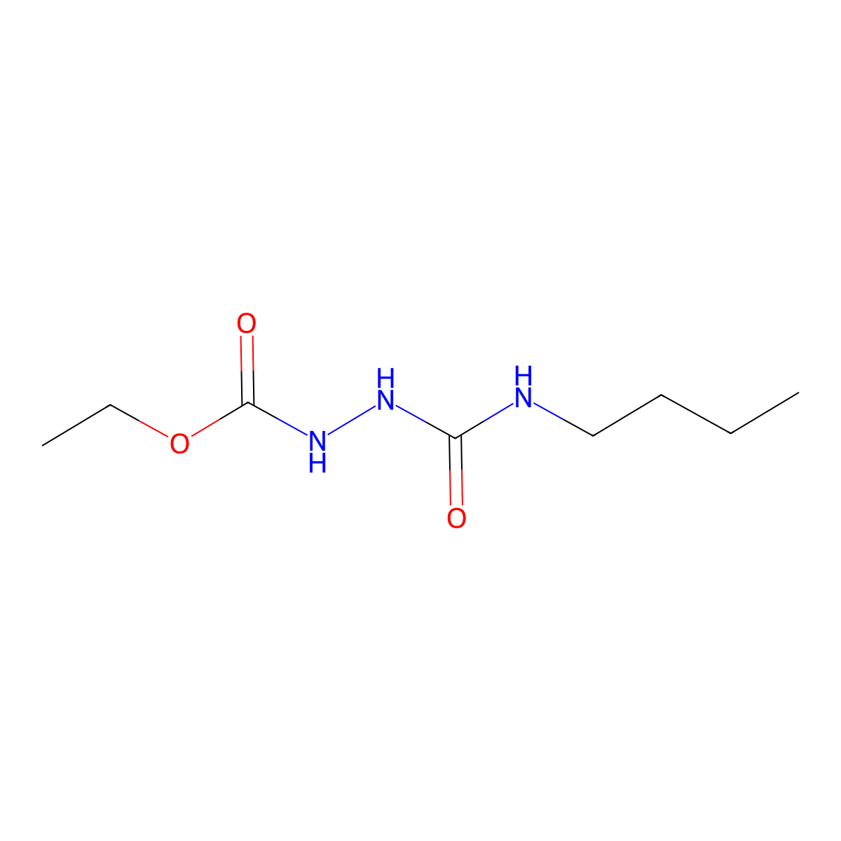 Ethyl 2-(butylcarbamoyl)hydrazine-1-carboxylate molecular structure, CAS 25544-79-0