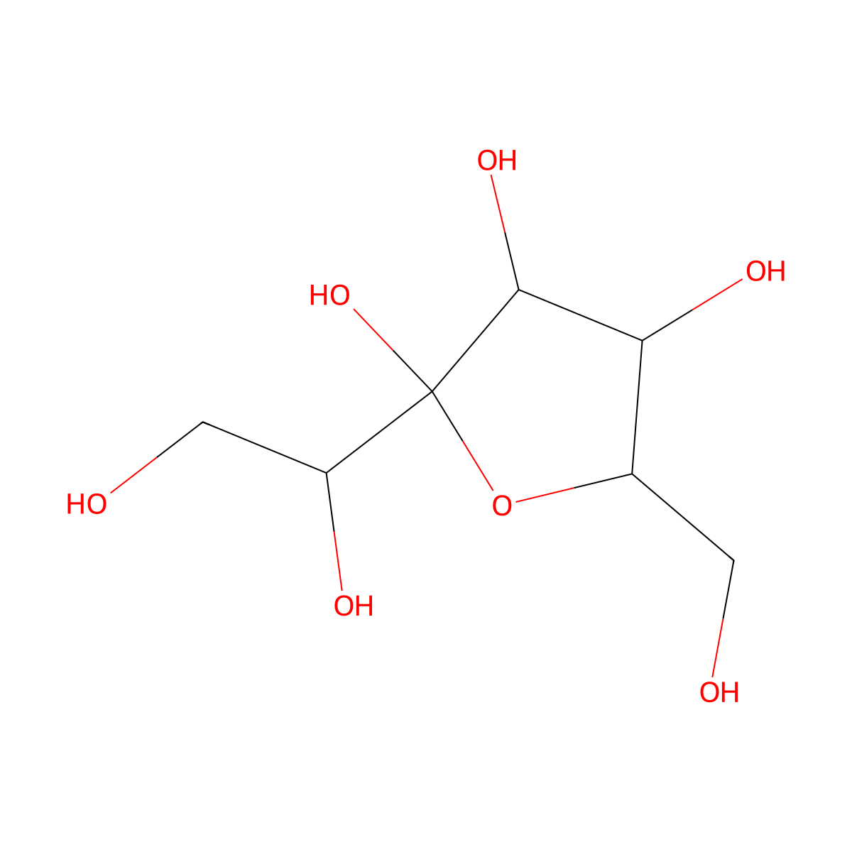 D-altrofurano-heptulose-3 molecular structure, CAS 25545-06-6
