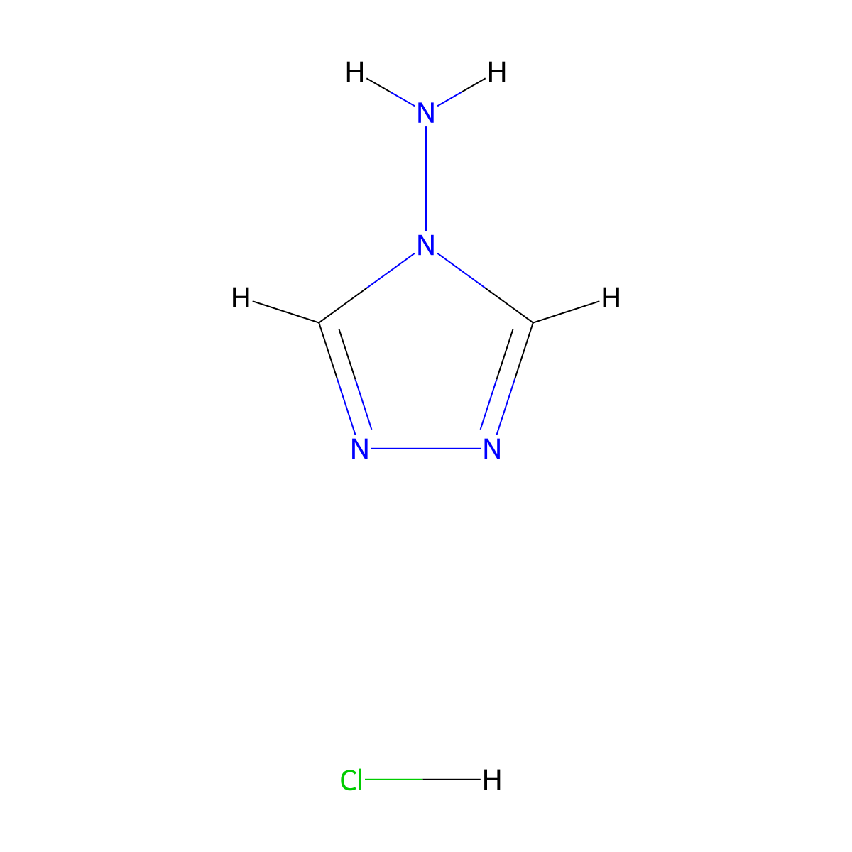 4-Amino-1,2,4-triazole hydrochloride molecular structure, CAS 25545-88-4