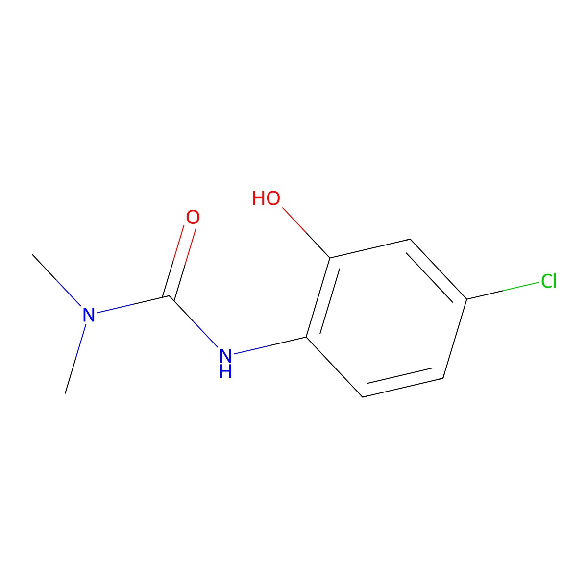 3-(4-Chloro-2-hydroxyphenyl)-1,1-dimethylurea molecular structure, CAS 25546-09-2
