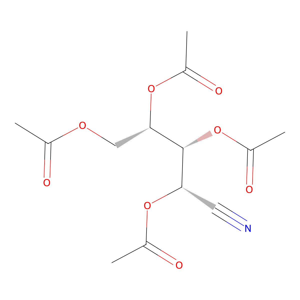 Tetra-O-acetyl-L-arabinononitrile molecular structure, CAS 25546-40-1