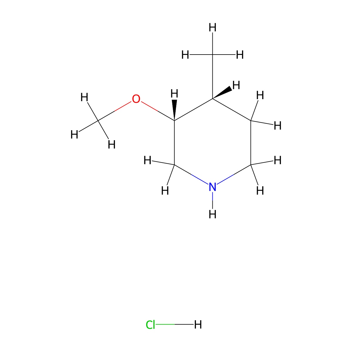 cis-3-Methoxy-4-methyl-piperidine hydrochloride molecular structure, CAS 2554775-91-4