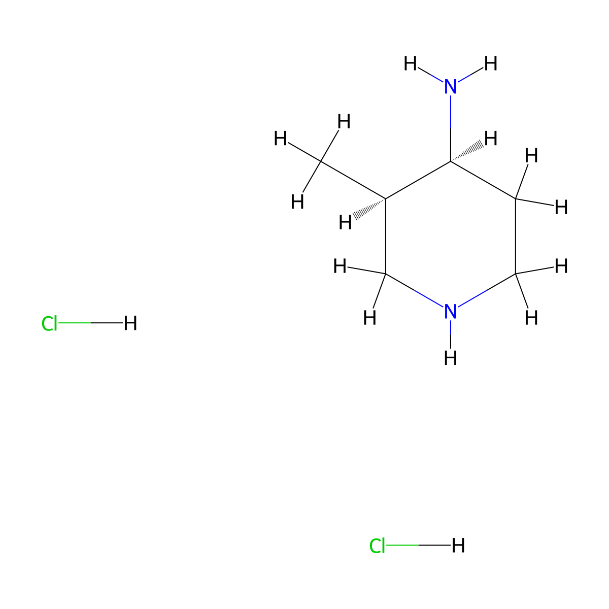 (3R,4S)-3-Methyl-piperidin-4-ylamine dihydrochloride molecular structure, CAS 2554775-99-2