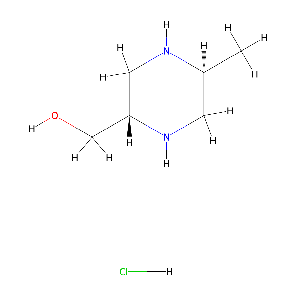 ((2S,5S)-5-methylpiperazin-2-yl)methanol HCl molecular structure, CAS 2554776-02-0