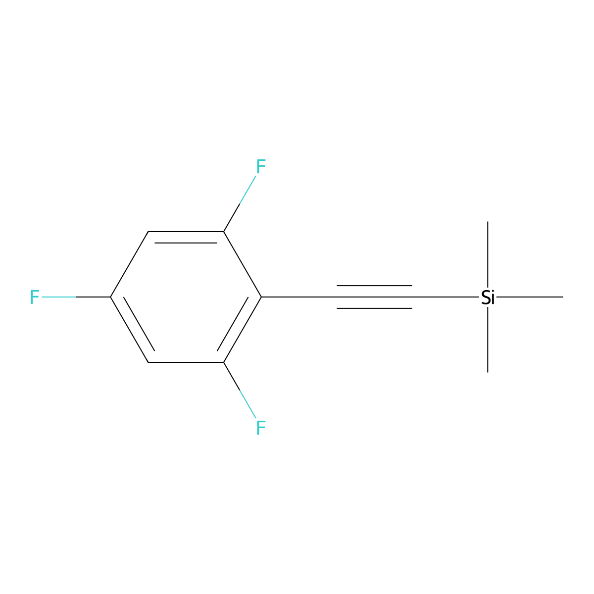 1,3,5-Trifluoro-2-[2-(trimethylsilyl)ethynyl]benzene molecular structure, CAS 2554782-16-8