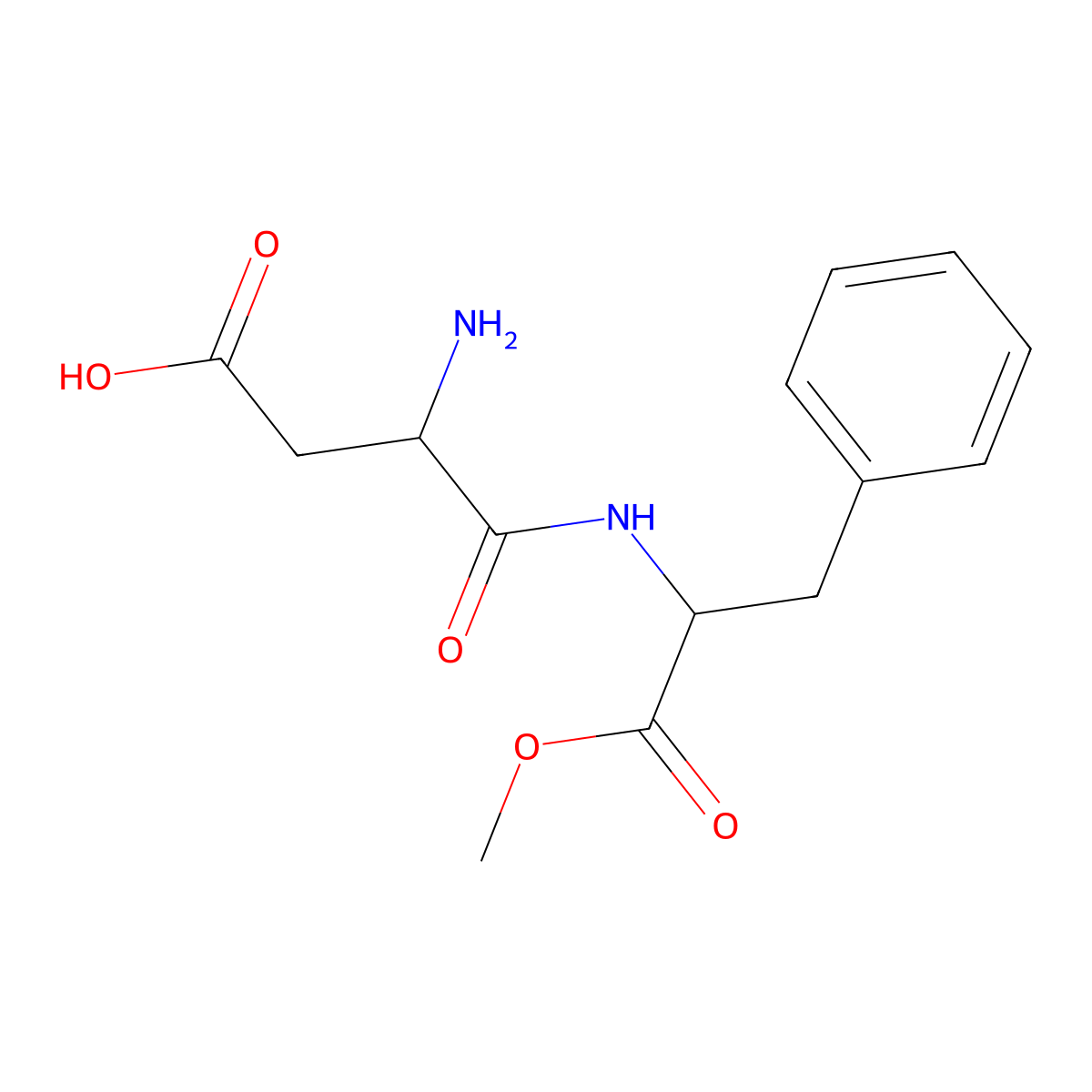 Methyl alpha-aspartylphenylalaninate molecular structure, CAS 25548-16-7