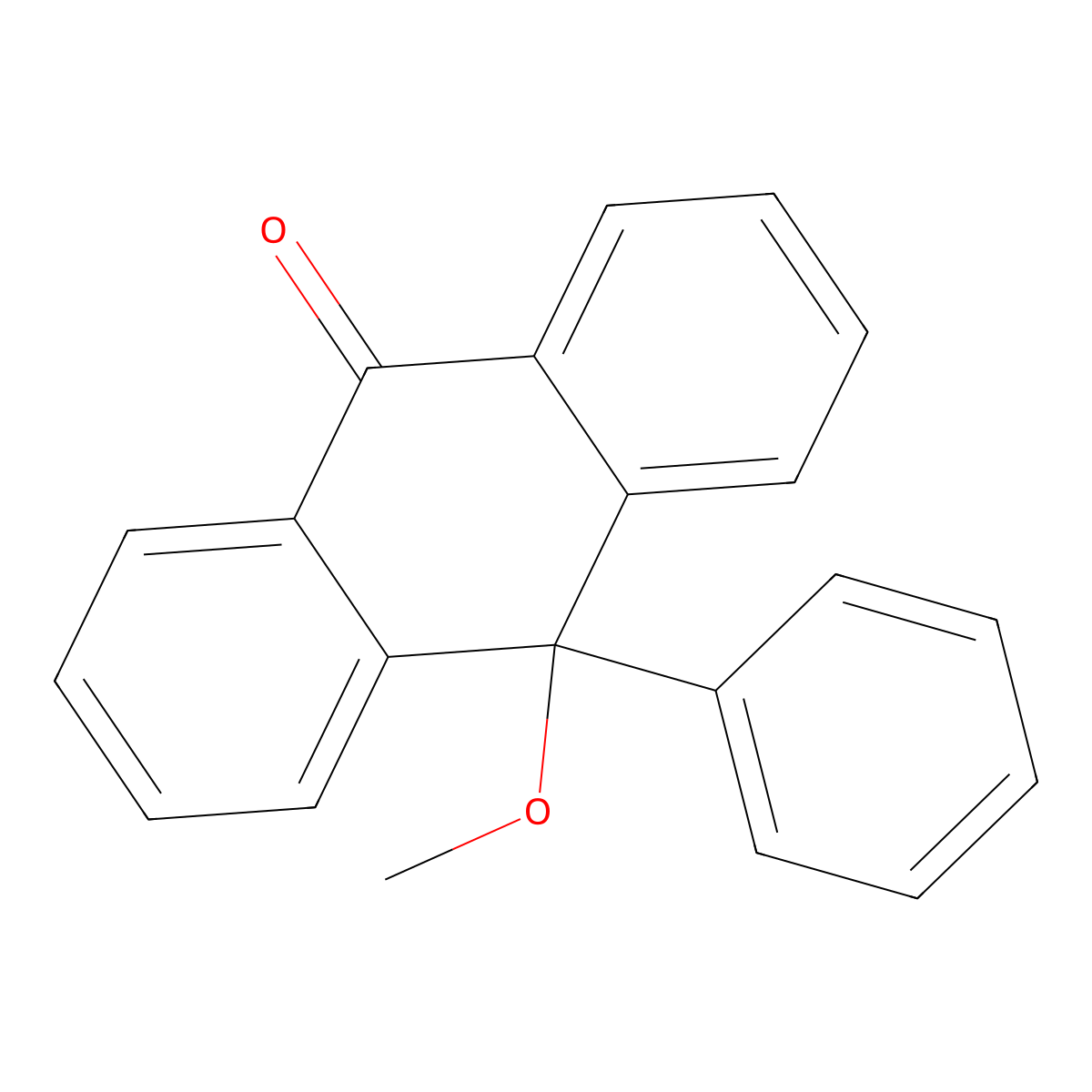 10-Methoxy-10-phenylanthracen-9(10h)-one molecular structure, CAS 25548-89-4
