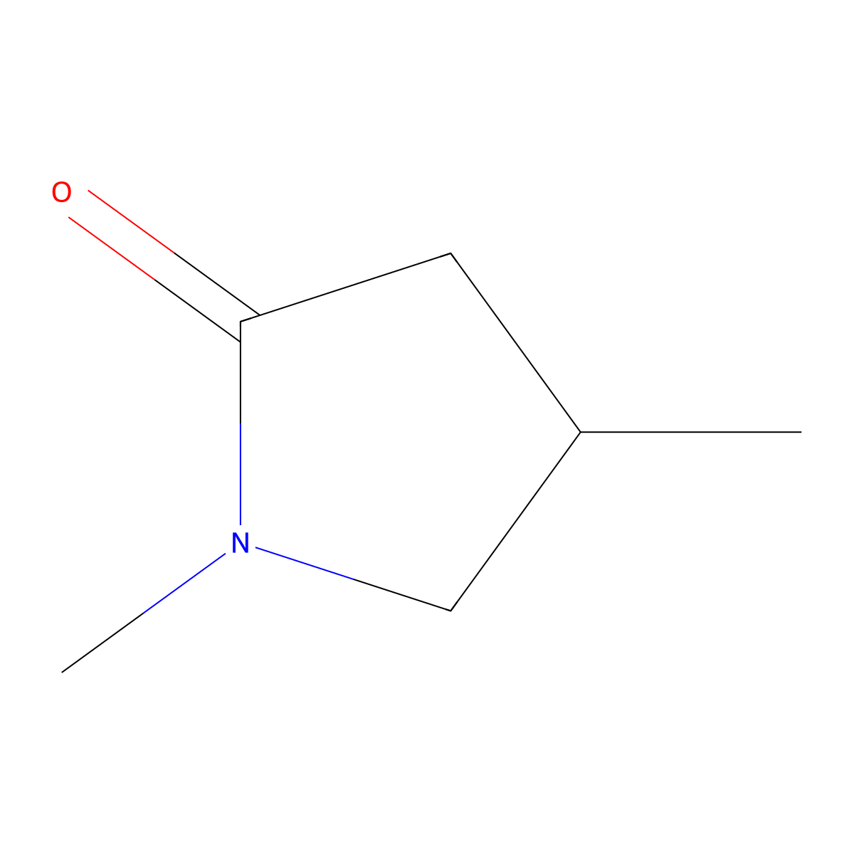 1,4-Dimethylpyrrolidin-2-one molecular structure, CAS 2555-04-6