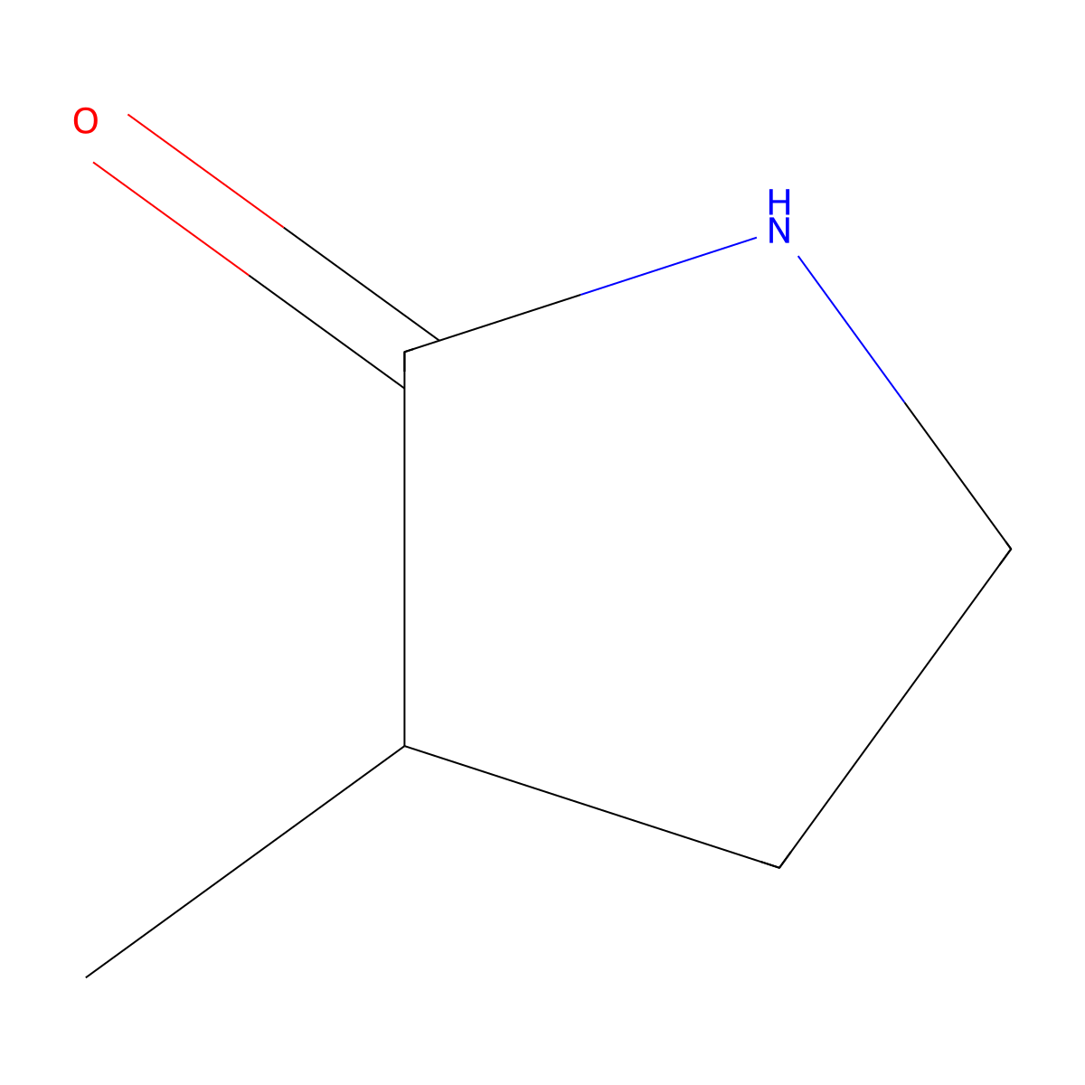 3-Methylpyrrolidin-2-one molecular structure, CAS 2555-05-7