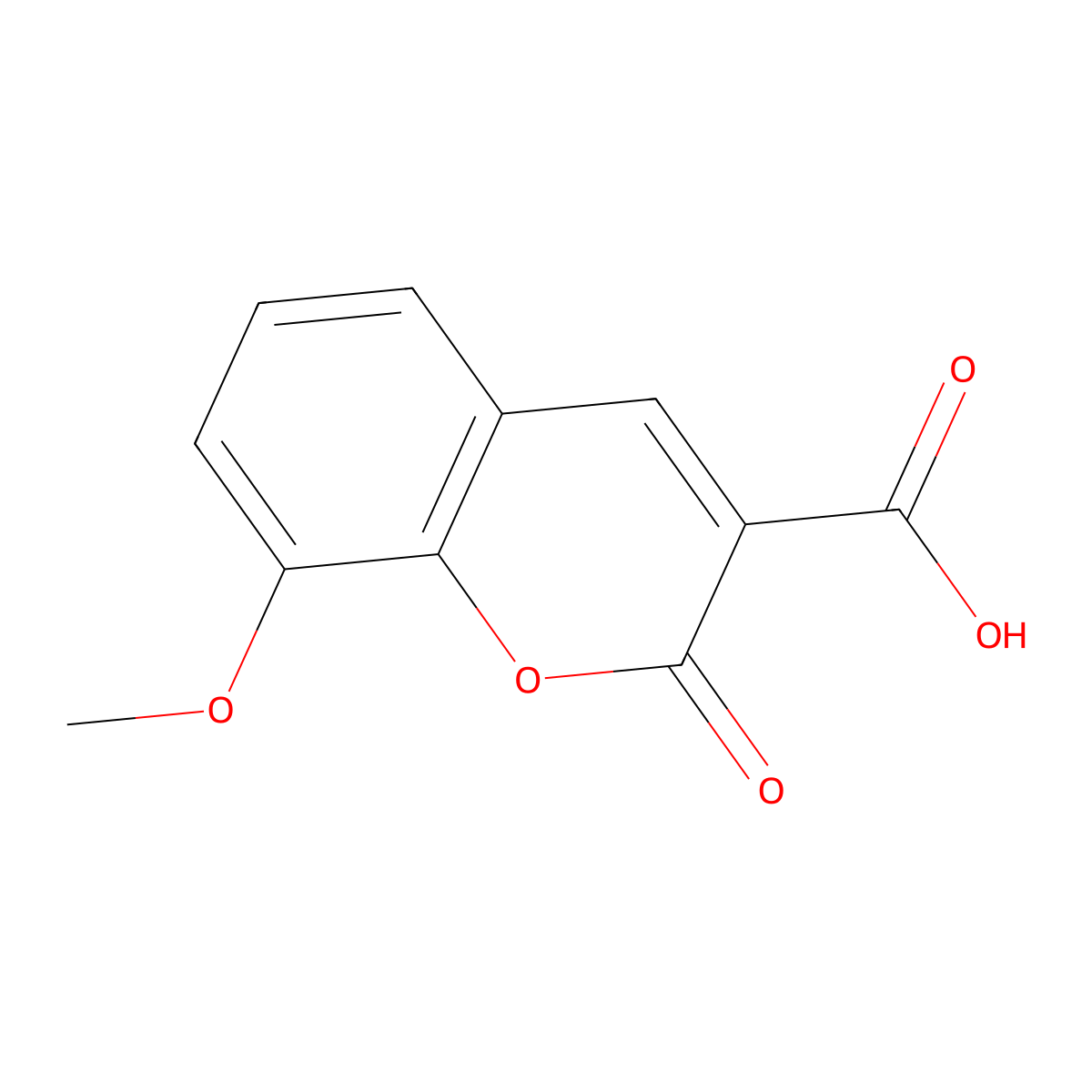 8-Methoxy-2-oxo-2H-chromene-3-carboxylic acid molecular structure, CAS 2555-20-6