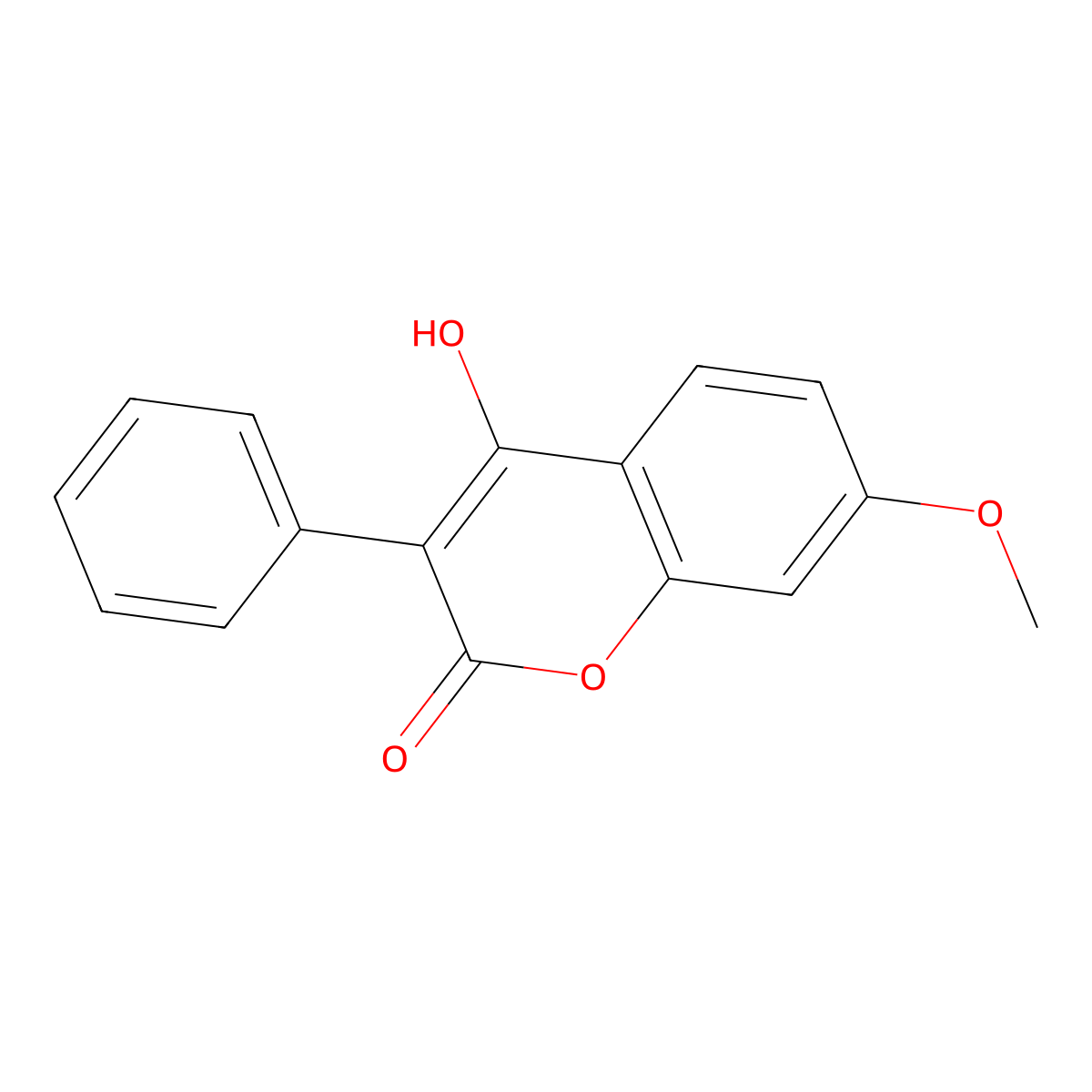 4-Hydroxy-7-methoxy-3-phenylcoumarin molecular structure, CAS 2555-24-0