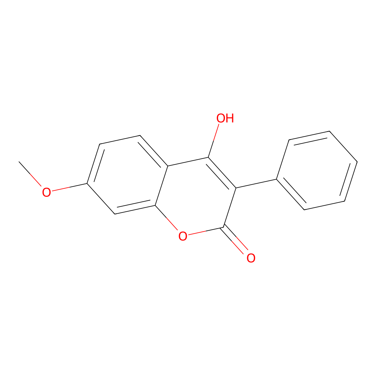 4-Hydroxy-7-methoxy-3-phenylcoumarin molecular structure, CAS 2555-24-0