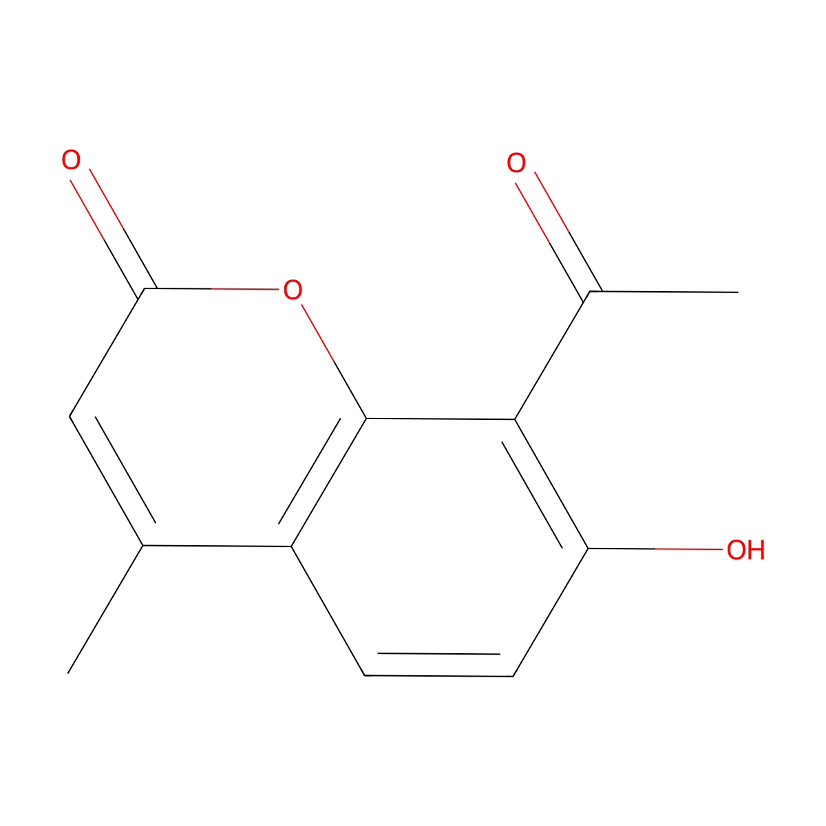 8-Acetyl-7-hydroxy-4-methylcoumarin molecular structure, CAS 2555-29-5