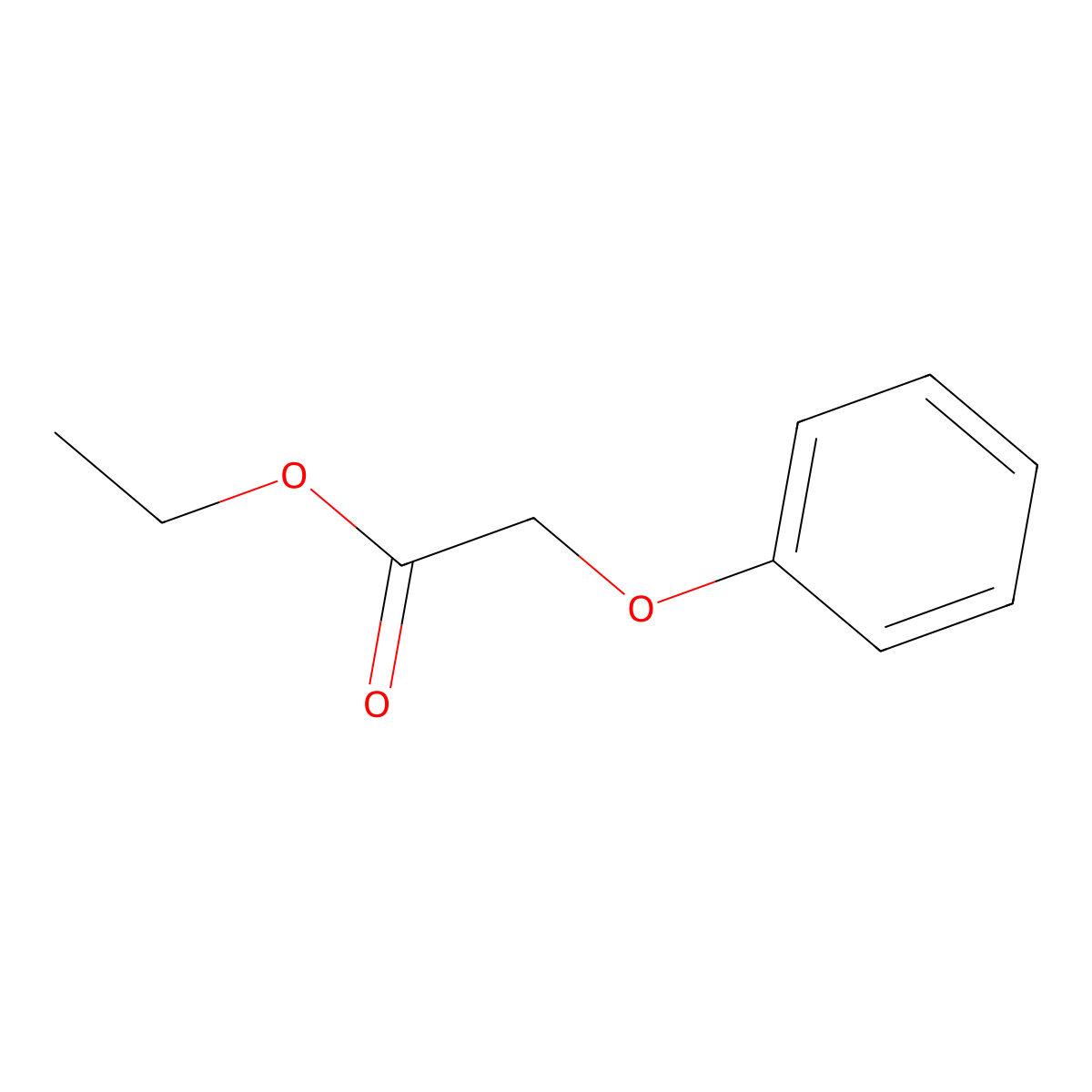 Acetic acid, 2-phenoxy-, ethyl ester molecular structure, CAS 2555-49-9