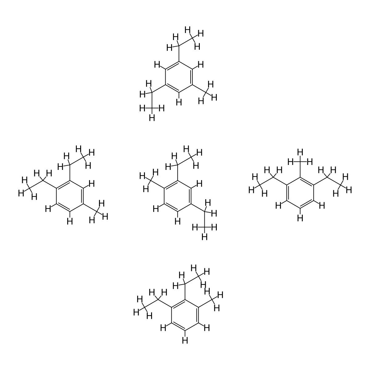 Toluene, diethyl- molecular structure, CAS 25550-13-4