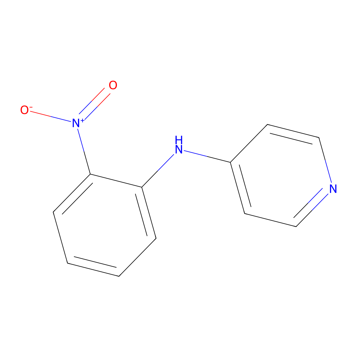 N-(2-nitrophenyl)pyridin-4-amine molecular structure, CAS 25551-59-1