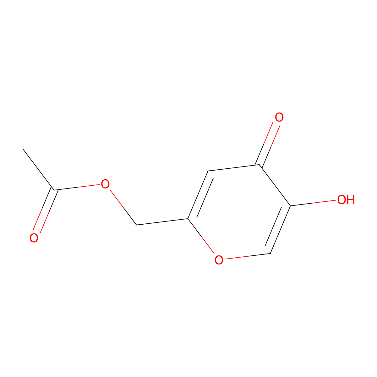 (5-hydroxy-4-oxo-4H-pyran-2-yl)methyl acetate molecular structure, CAS 25552-08-3