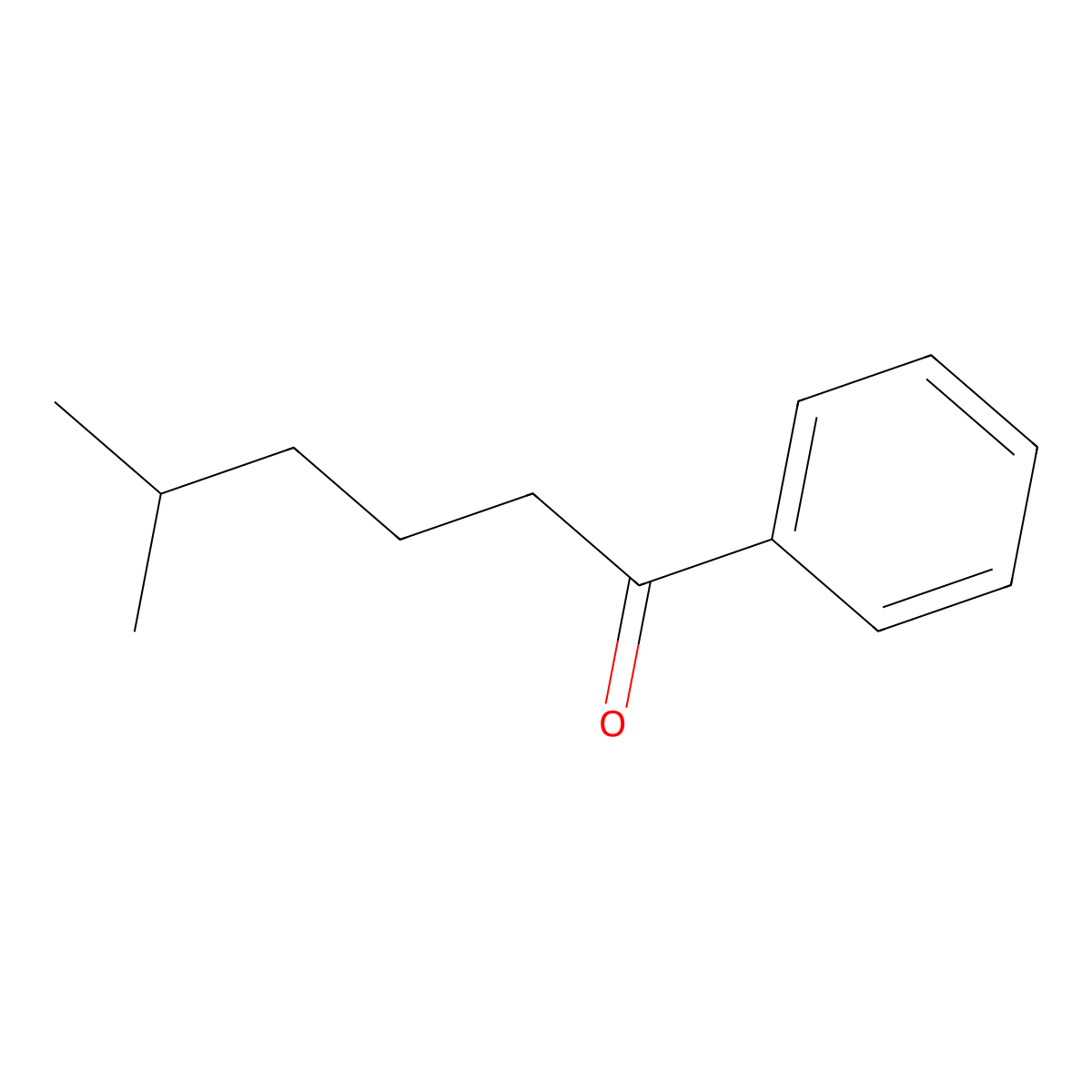 5-Methyl-1-phenylhexan-1-one molecular structure, CAS 25552-17-4
