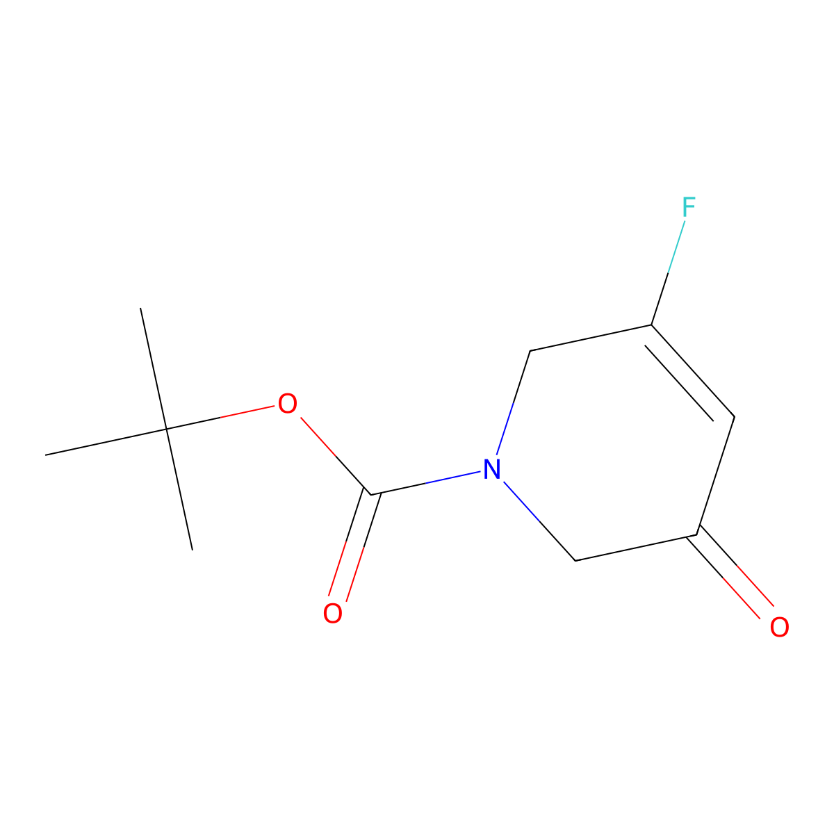 5-Fluoro-3-oxo-3,6-dihydro-2H-pyridine-1-carboxylic acid tert-butyl ester molecular structure, CAS 2555249-78-8