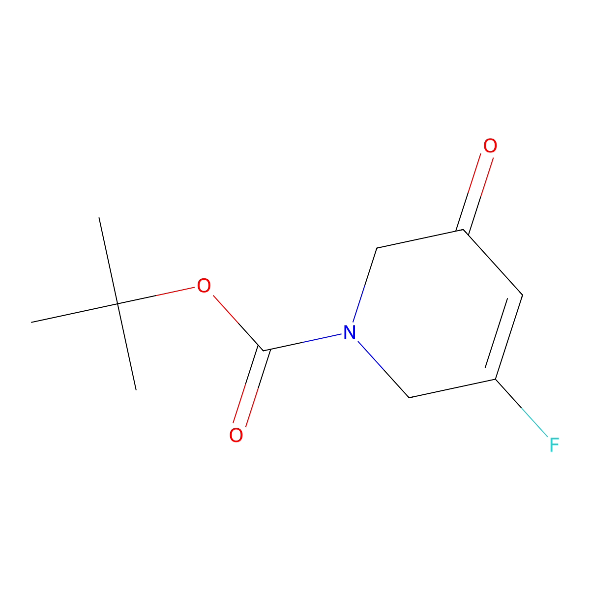 5-Fluoro-3-oxo-3,6-dihydro-2H-pyridine-1-carboxylic acid tert-butyl ester molecular structure, CAS 2555249-78-8