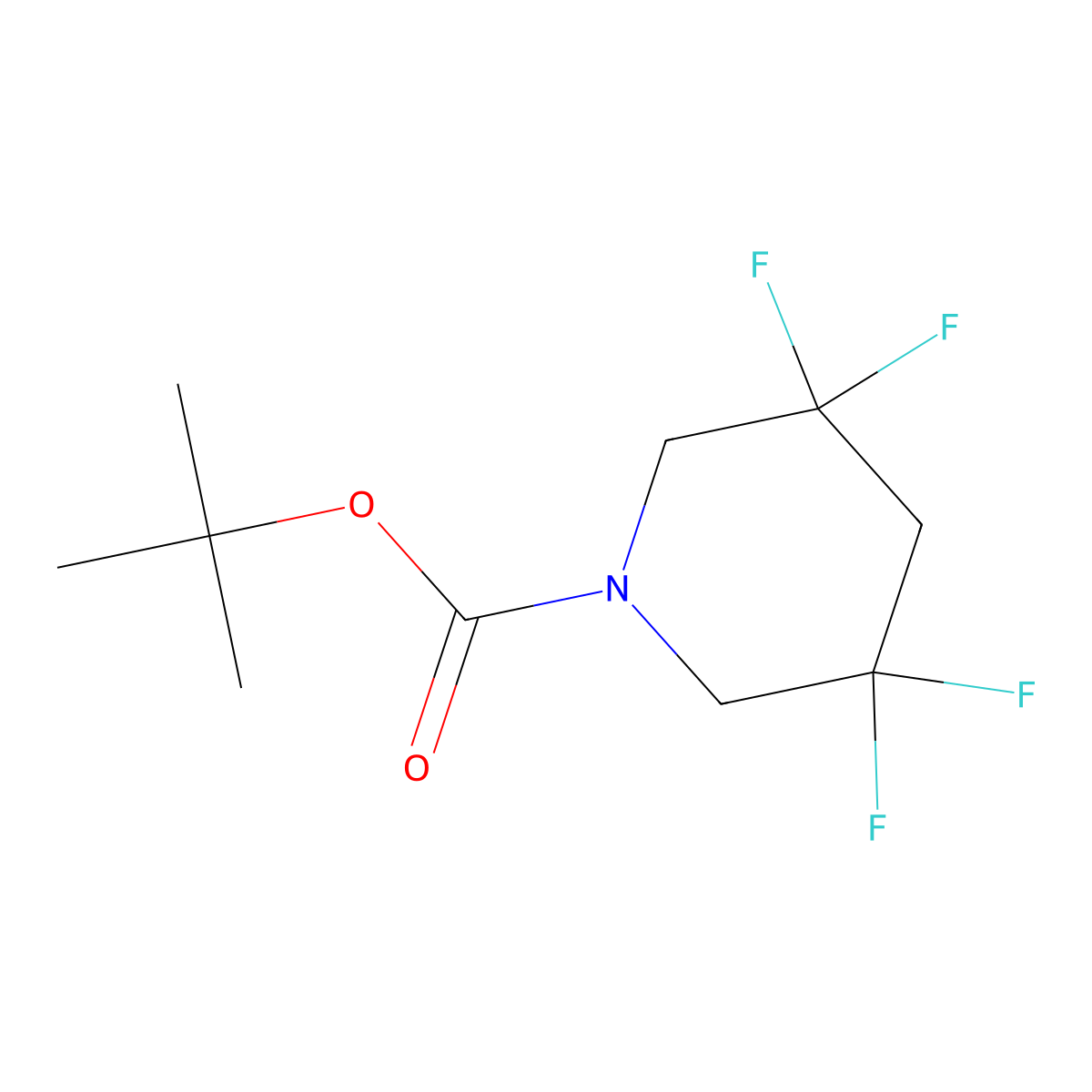 tert-Butyl 3,3,5,5-tetrafluoropiperidine-1-carboxylate molecular structure, CAS 2555249-83-5