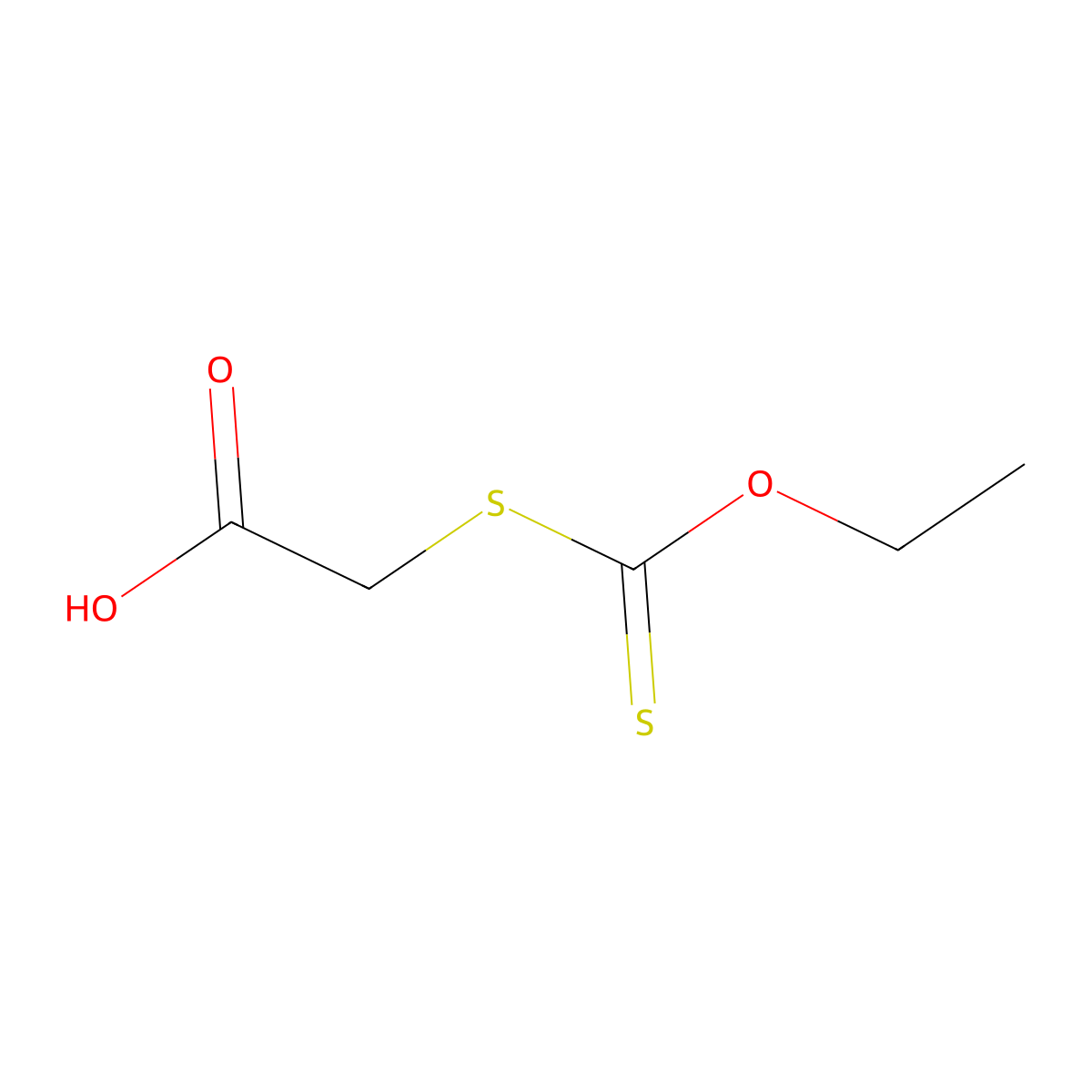 Carboxymethyl ethylxanthate molecular structure, CAS 25554-84-1