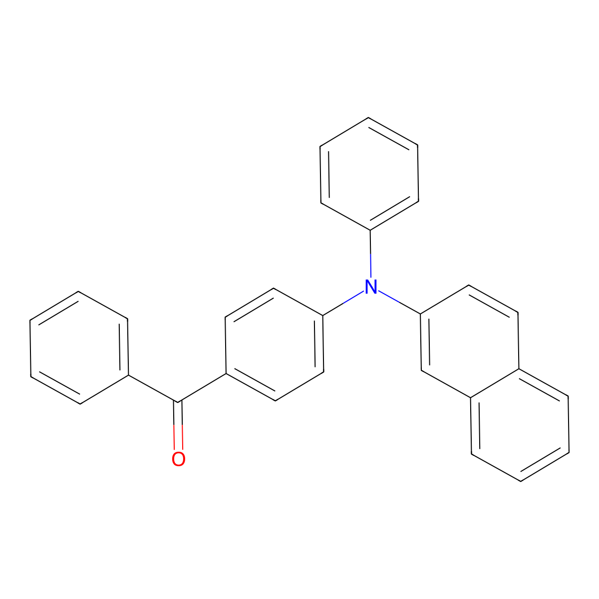 N-(4-benzoylphenyl)-N-phenylnaphthalen-2-amine molecular structure, CAS 2555578-72-6