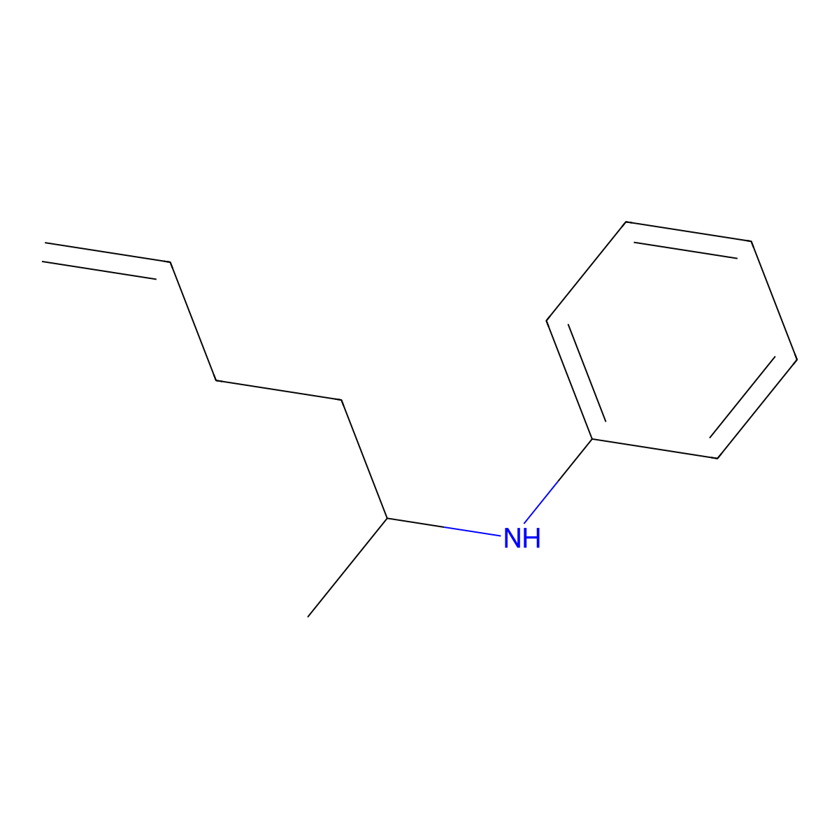 N-(Hex-5-en-2-yl)aniline molecular structure, CAS 25558-17-2