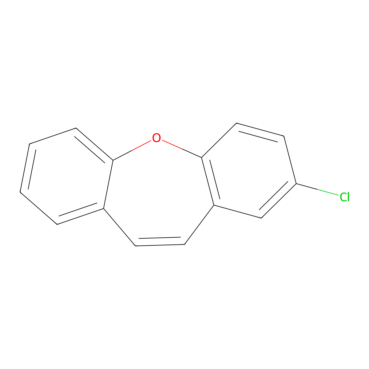 2-Chlorodibenzo[b,f]oxepine molecular structure, CAS 25558-88-7
