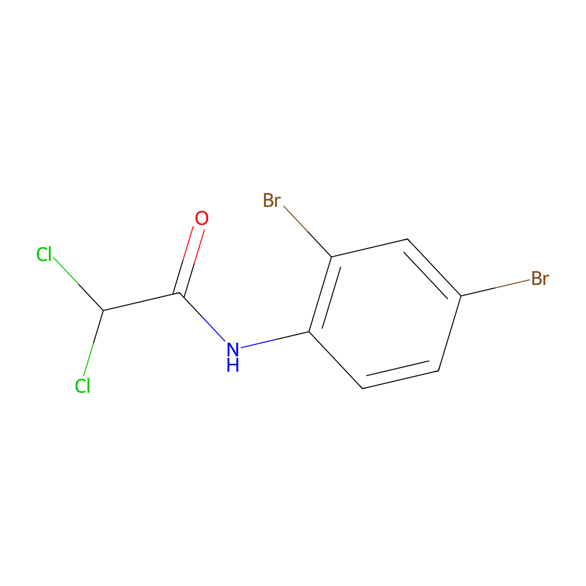 Acetanilide, 2',4'-dibromo-2,2-dichloro- molecular structure, CAS 25559-50-6