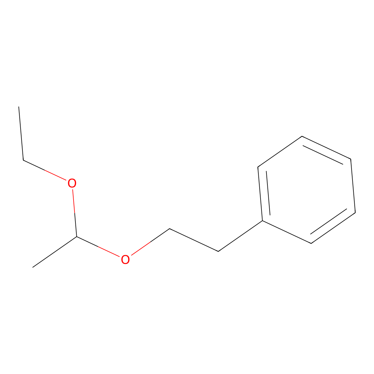 Benzene, (2-(1-ethoxyethoxy)ethyl)- molecular structure, CAS 2556-10-7