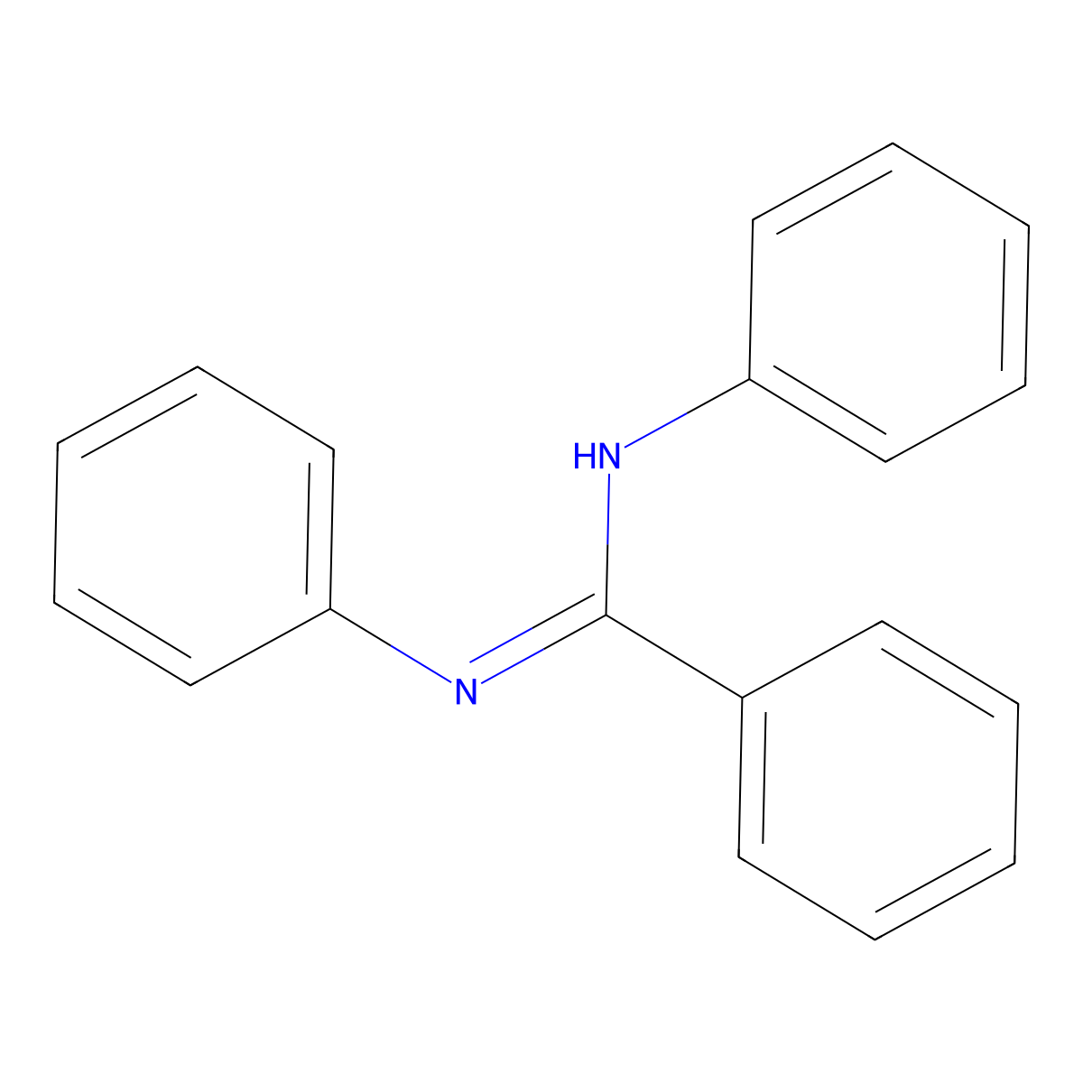 N,N'-Diphenylbenzamidine molecular structure, CAS 2556-46-9