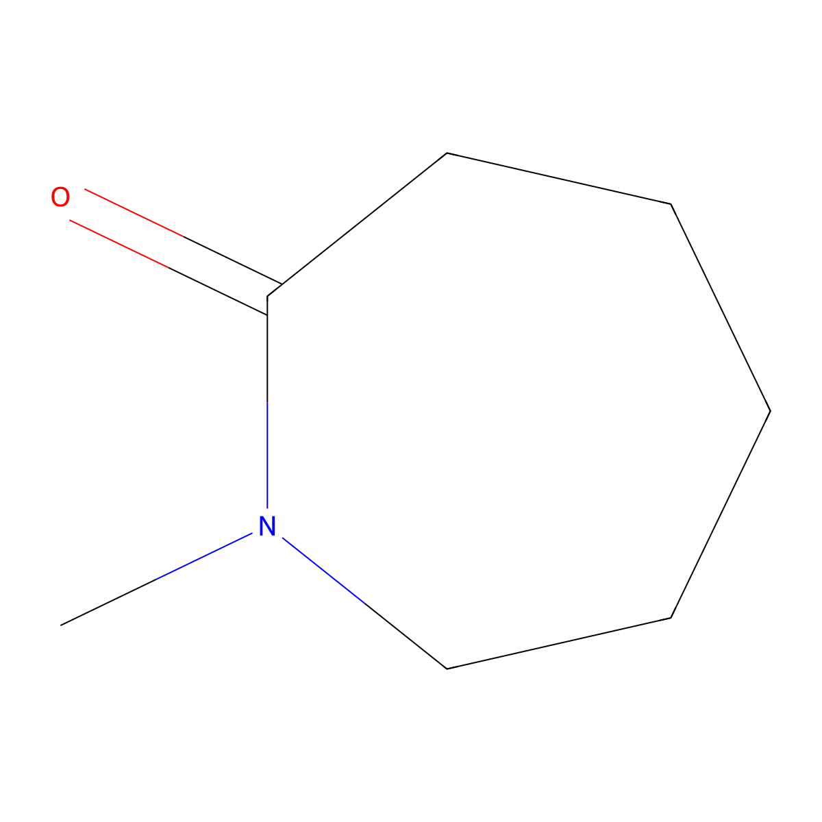 N-Methylcaprolactam molecular structure, CAS 2556-73-2