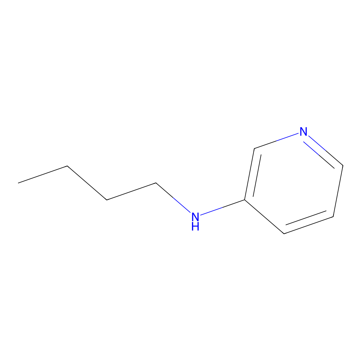 N-Butyl-3-pyridinamine molecular structure, CAS 25560-11-6