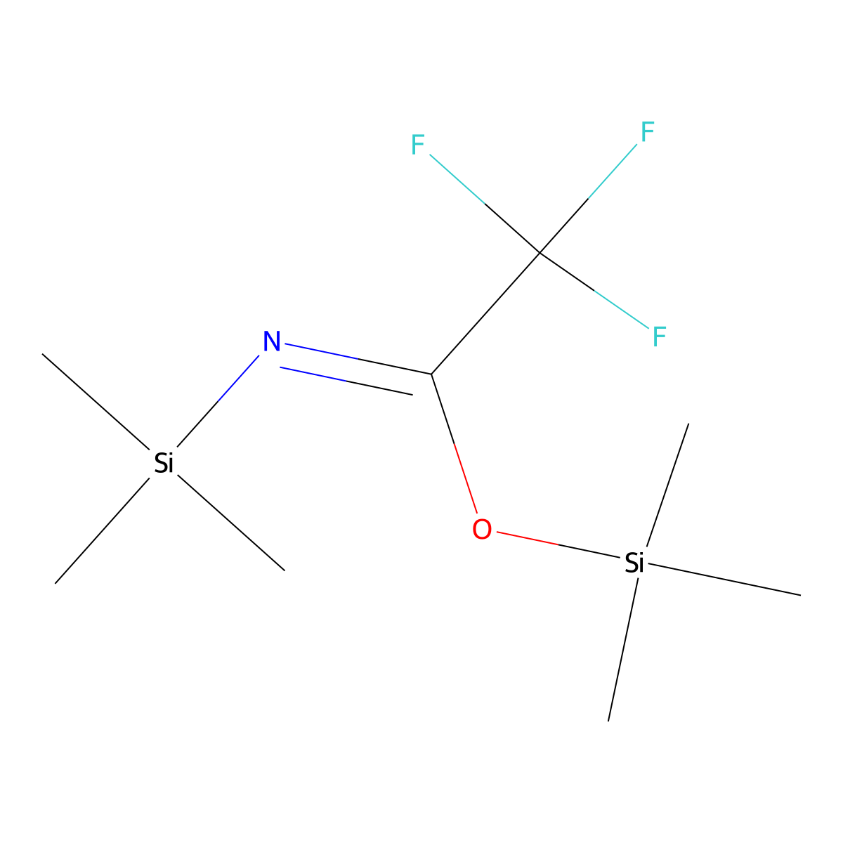 Bis(trimethylsilyl)trifluoroacetamide molecular structure, CAS 25561-30-2