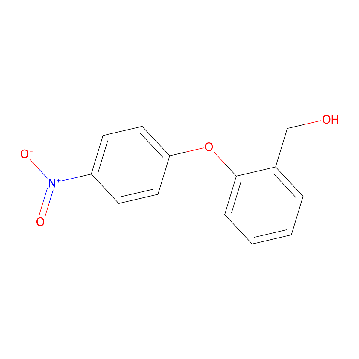 2-(4-Nitrophenoxy)-benzenemethanol molecular structure, CAS 25562-37-2