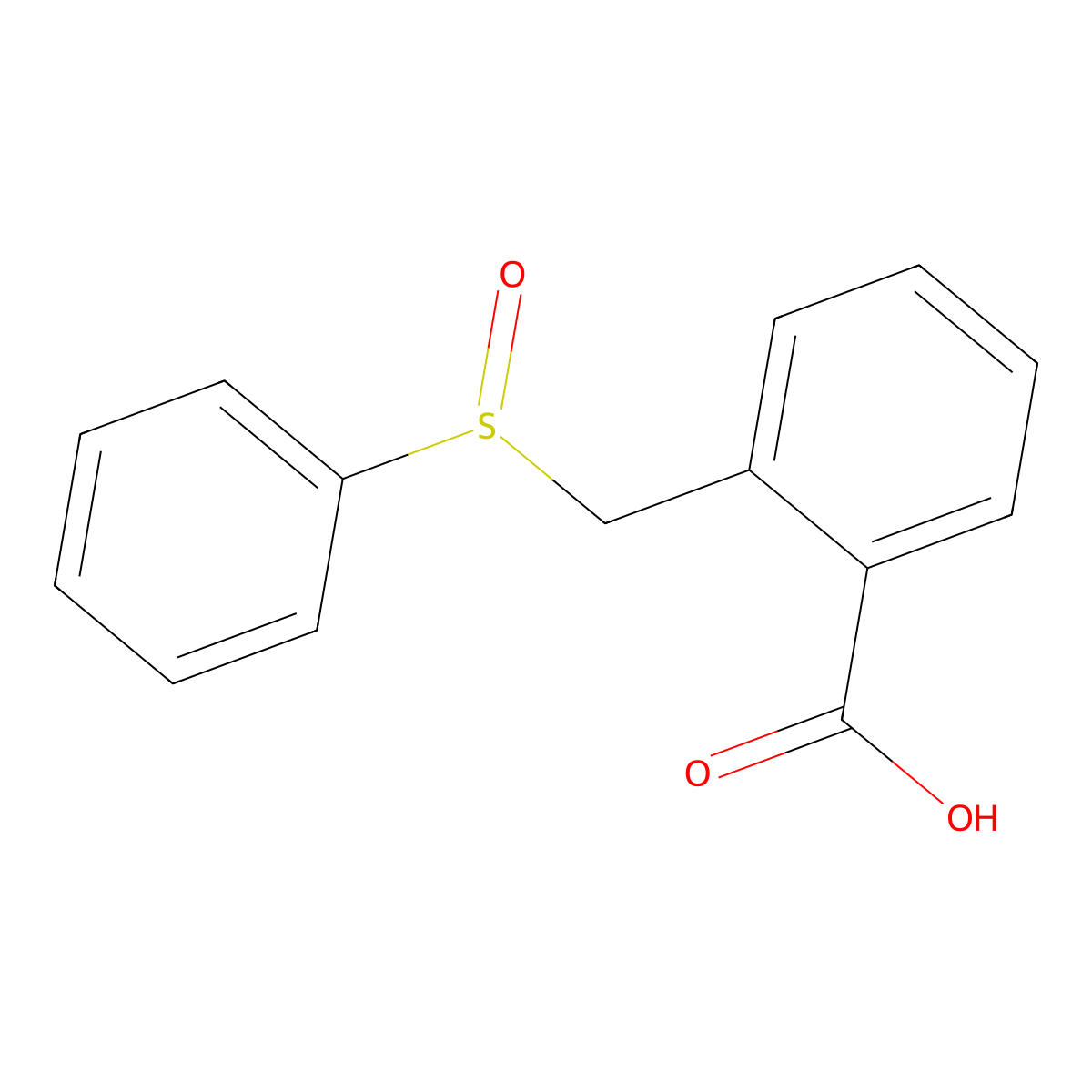 2-[(Phenylsulfinyl)methyl]benzoic acid molecular structure, CAS 25562-83-8